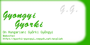 gyongyi gyorki business card